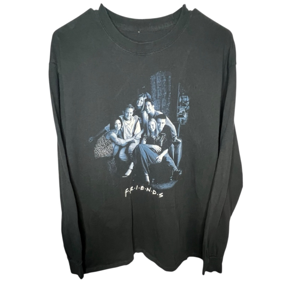 Friends TV Show Graphic Cast Photo Black Long Sleeve T-Shirt